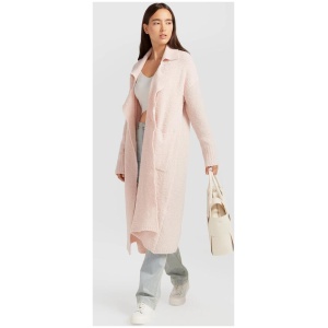 Belle And Bloom Sale | Women's Born To Run Sustainable Sweater Coat | Pale Pink | L/XL | Nylon Jackets | Afterpay Available