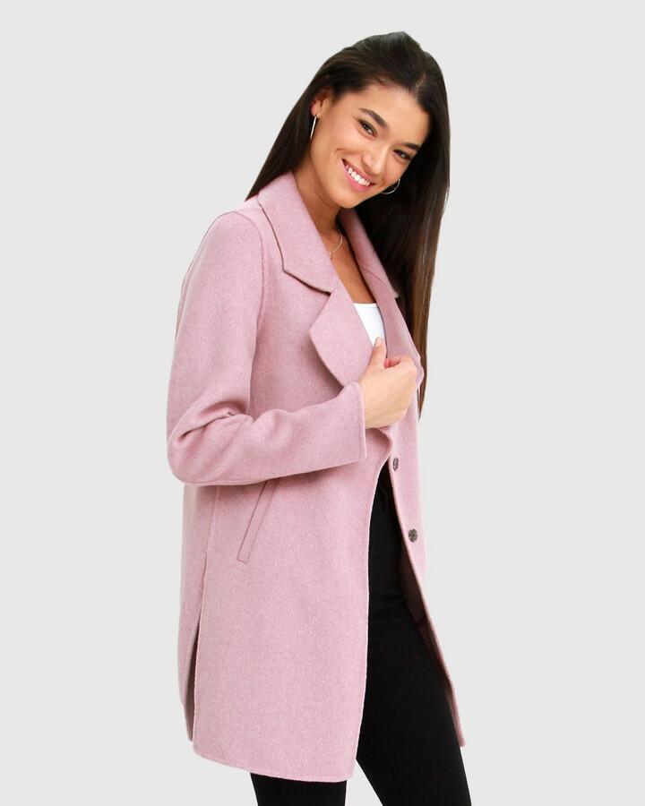 Belle And Bloom Sale | Women's Ex|Boyfriend Wool Blend Oversized Jacket | Lilac | Lilac / XS | Wool Jackets | Afterpay Available