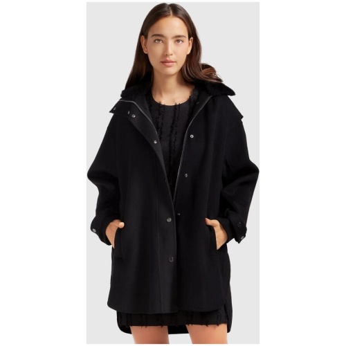 Belle And Bloom Sale | Women's Heavy Hearted Detachable Hooded Coat | Black | XS | Polyester, Wool Jackets | Afterpay Available