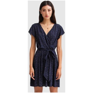 Belle And Bloom Sale Women's I'm The Star Wrap Dress Navy Navy / XS Viscose Mini Dresses Afterpay Available