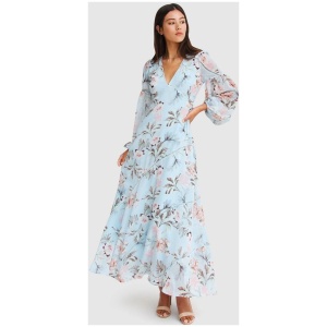 Belle And Bloom Sale Women's In Your Dreams Maxi Dress Light BlueLong Sleeves Maxi Dresses Afterpay Available