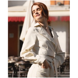 Belle And Bloom Sale | Women's Love Lies Wrap Jacket | Ivory | XS | Cotton Jackets | Afterpay Available