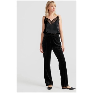 Belle And Bloom Sale | Women's Reverie Velvet Pant | Black | XS | Fashion Pants | Afterpay Available