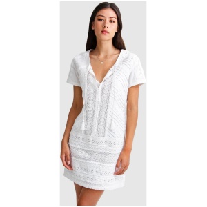 Belle And Bloom Sale Women's Summer Forever Mini Dress White XS Cotton Mini Dresses Afterpay Available