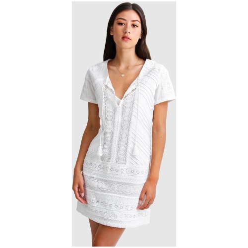 Belle And Bloom Sale Women's Summer Forever Mini Dress White XS Cotton Mini Dresses Afterpay Available