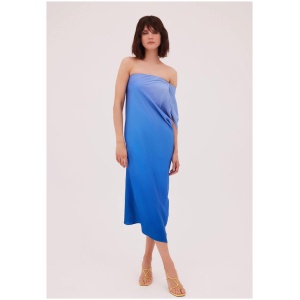 Bianca Spender Sale Women's AZURE OMBRE SATIN PARAGON DRESS 1 Designer Midi Dresses Afterpay Available