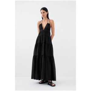 Bird And Knoll Sale Women's lolita plunge front maxi dress XXS Cotton Designer Maxi Dresses Afterpay Available