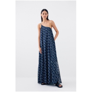 Bird And Knoll Sale Women's otto maxi print one shoulder maxi dress S Cotton Designer Maxi Dresses Afterpay Available