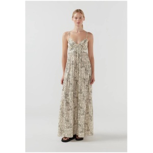 Bird And Knoll Sale Women's xiola maxi print Off XXS Cotton Designer Maxi Dresses Afterpay Available