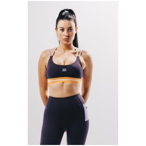 Bondi Active Sale | Women's Strappy Buckler Bra Eggplant/Lilac | S | Nylon Sports Bras | Afterpay Available