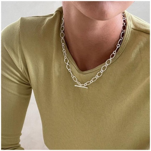 Bonito Sale | Women's Ripples Chain Necklace Silver | One Size | Silver Plated Necklaces | Afterpay Available