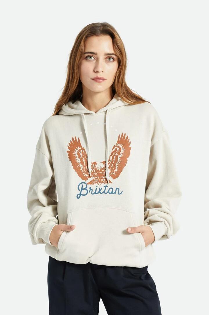 Brixton Sale | Women's Freebird Women's Hoodie | Beige | XS | Polyester, Cotton Sweats & Hoodies | Afterpay Available