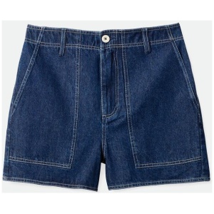 Brixton Sale | Women's Vancouver Short | Indigo Rinse | 24 | Cotton Shorts | Afterpay Available