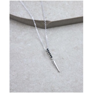 Ca Jewellery Sale | Women's Spike Necklace Silver Black | One Size | Fashion Necklaces | Afterpay Available