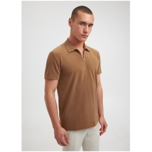 Calibre Sale Unisex Fine Terry Polo Caramel / S Cotton Short Sleeve Shirts Afterpay Available