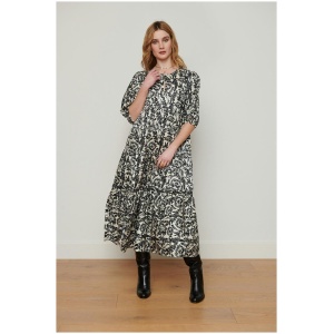 Caravan And Co Sale Women's AURELIA DRESS Paradise Lost print 10 Short Sleeves Midi Dresses Afterpay Available