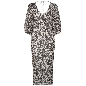 Caravan And Co Sale Women's MIRABELLA BALLOON SLEEVE BIAS DRESS BLACK 10 Cotton Midi Dresses Afterpay Available