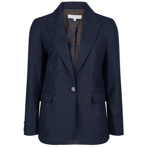 Caravan And Co Sale | Women's ORLANDO Linen JACKET | Navy | Navy / 8 | Linen Jackets | Afterpay Available