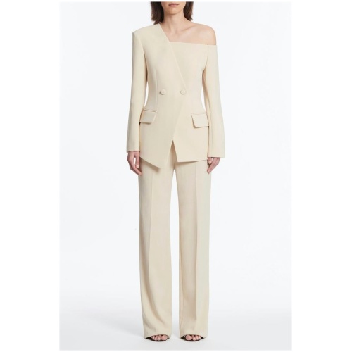 Carla Zampatti Sale | Women's EGGNOG STRETCH SIENA JACKET | 12 | Viscose Designer Jackets | Afterpay Available