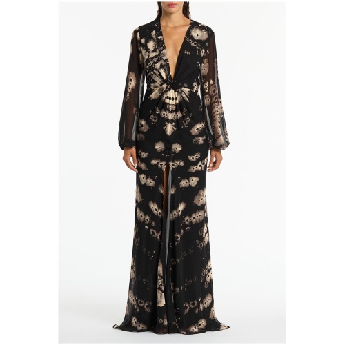 Carla Zampatti Sale Women's LINDY LEE PEARL WATER DRIPS DRESS Multi / 4 Silk Designer Maxi Dresses Afterpay Available