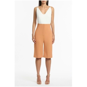 Carla Zampatti Sale | Women's TOAST STRETCH Viscose BERMUDA SHORT | 6 | Viscose Designer Shorts | Afterpay Available