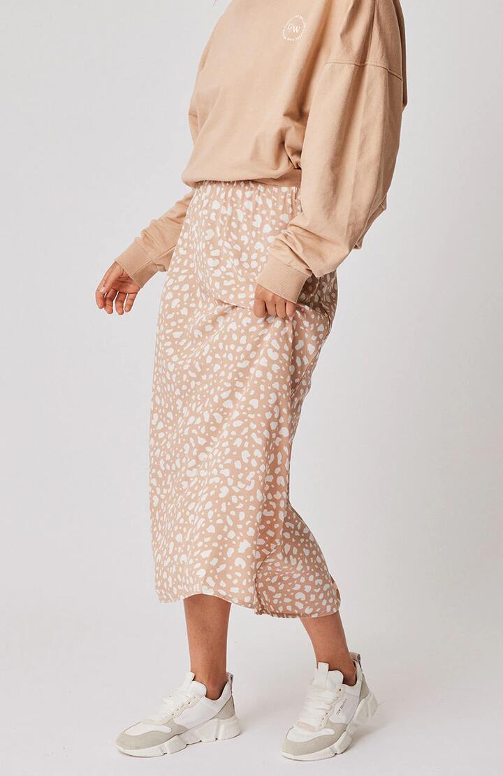 Cartel And Willow Sale | Women's Ava Midi Skirt | Maple Leopard | Maple / XS | Mid|LengthSkirts | Afterpay Available