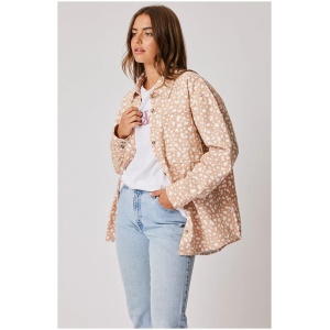 Cartel And Willow Sale | Women's Cassie Shacket | Maple Leopard | Maple / XS | Cotton Jackets | Afterpay Available