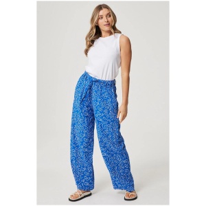 Cartel And Willow Sale | Women's Sharlea Pant | Cobalt Floral | XS | Fashion Pants | Afterpay Available