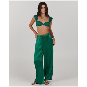 Charlie Holiday Sale | Women's Bailee Pant | Emerald / XS | Viscose Pants | Afterpay Available