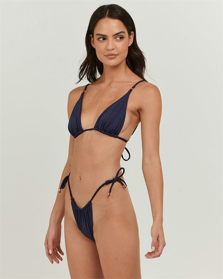 Charlie Holiday Sale | Women's Cher Tie Brief | Navy / L | SPANDEX Bikini Bottoms | Afterpay Available