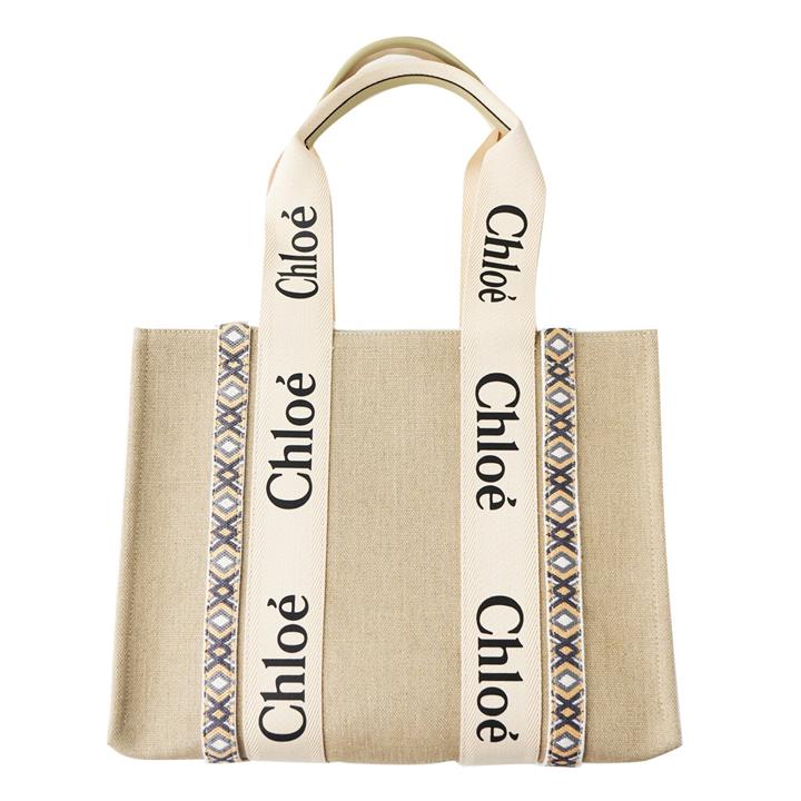 Chlo? Medium Woody Tote Bag Slate Grey