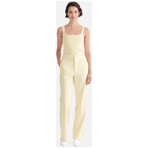 Ena Pelly Sale | Women's Dakota Fitted Trouser | French Vanilla | 8 | Elastane Designer Pants | Afterpay Available