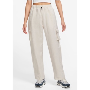 Essential High Rise Woven Cargo Pants in Light Orewood Brown Sail