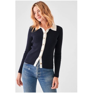 Faherty Sale | Women's Mikki Cardigan | Navy | Navy / S | Cotton Knitwear | Afterpay Available