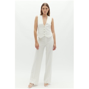 Farage Sale | Women's Riley Stripe Trouser | 10 | Elastane Designer Pants | Afterpay Available