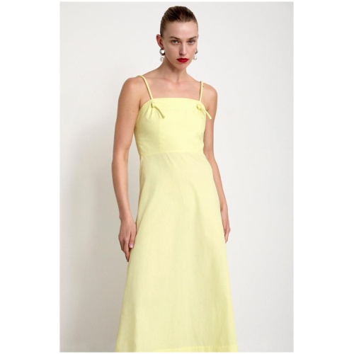 Foemina Sale Women's Alice Dress Lemon AU/UK 10 Cotton Designer Maxi Dresses Afterpay Available