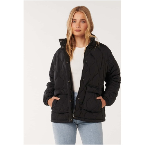 Forever New Women's Amy Quilted Jacket in Black