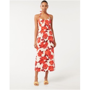 Forever New Women's Ariel Halter Midi Dress in Devi Floral