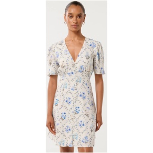 Forever New Women's Berna Petite Printed Mini Dress in Blue Garden Trellis