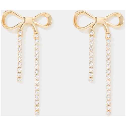 Forever New Women's Bria Bow Drop Earrings in Crystal/Gold