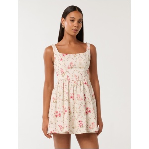 Forever New Women's Brielle Printed Lace Up Mini Dress in Garden Trellis