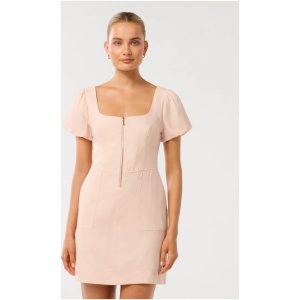 Forever New Women's Brooklyn Zip-Detail Mini Dress in Vintage Rose