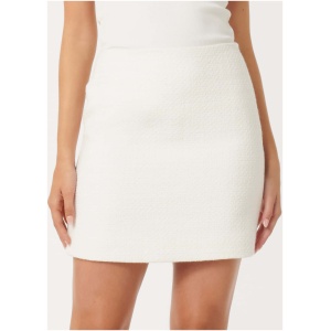 Forever New Women's Brynlee Boucle Mini Skirt in Cream Suit