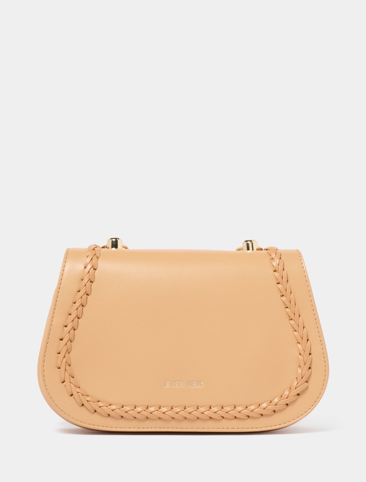 Forever New Women's Cass Weave Detail Crossbody Bag in Camel