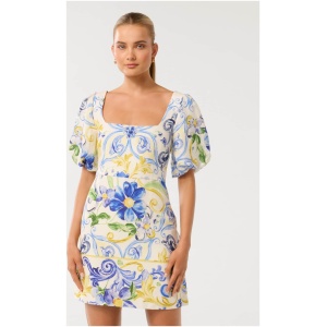 Forever New Women's Catalina Printed Mini Dress in Capri Tile