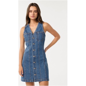 Forever New Women's Christine Denim Mini Dress in Light Wash