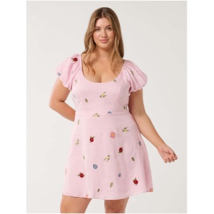 Forever New Women's Clara Curve Plus Size Linen Mini Dress