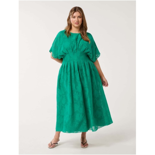 Forever New Women's Eve Curve Seam Midi Dress in Mayan Jade