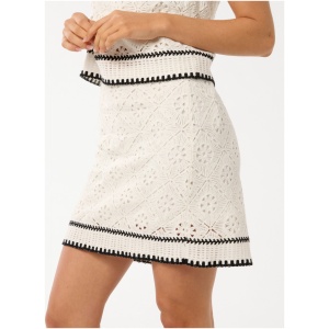 Forever New Women's Freya Crochet Look Co-ord Skirt in Porcelain