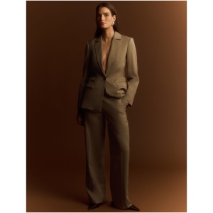 Forever New Women's Gia Relaxed Tailored Pant in Camel Suit